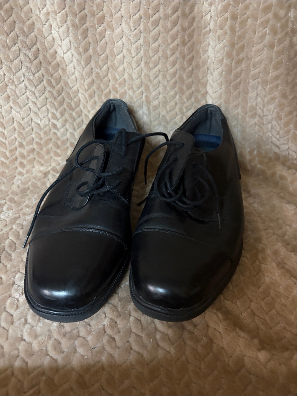 Mens Nunn Bush Black Dress Shoe comfort gel with memory foam size 9.5 M